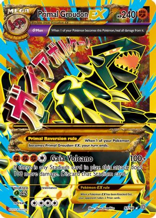 Primal Groudon EX (Shiny Full Art) 097/98 - Holofoil XY Ancient Origins - Ultra Rare