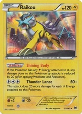 Raikou 055/162 - Holofoil XY BREAKthrough - Holo Rare