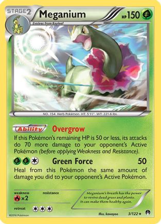Meganium 003/122 - Reverse Holofoil XY BREAKpoint - Holo Rare