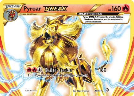 Pyroar BREAK 024/114 - Holofoil XY Steam Siege - Rare BREAK