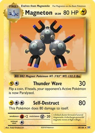 Magneton 038/108 - Reverse Holofoil XY Evolutions - Holo Rare