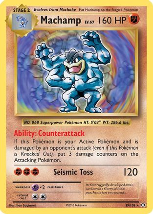 Machamp 059/108 - Reverse Holofoil XY Evolutions - Holo Rare