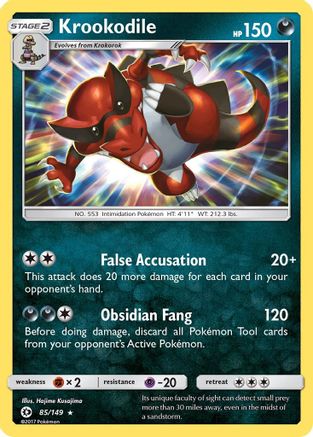 Krookodile 085/149 - Reverse Holofoil SM Base Set - Holo Rare