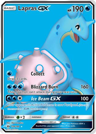 Lapras GX (Full Art) 139/149 - Holofoil SM Base Set - Ultra Rare
