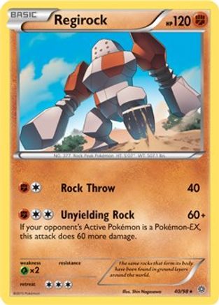 Regirock 040/098 - Holofoil Deck Exclusives - Holo Rare