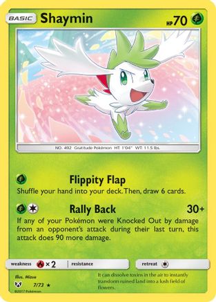 Shaymin 007/73 - Reverse Holofoil Shining Legends - Holo Rare