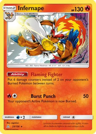 Infernape 023/156 - Holofoil SM Ultra Prism - Holo Rare