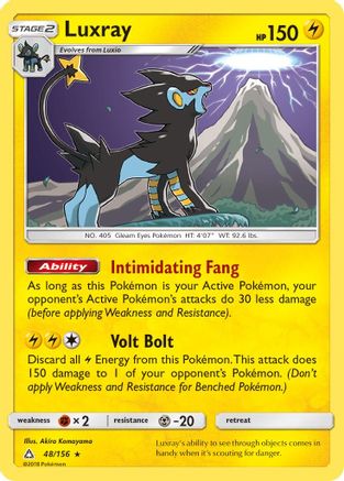 Luxray 048/156 - Holofoil SM Ultra Prism - Holo Rare