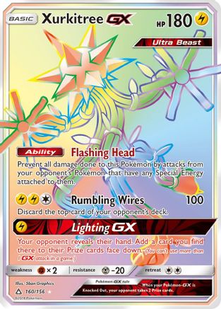 Xurkitree GX (Secret Rare) 160 - Holofoil SM Ultra Prism - Secret Rare