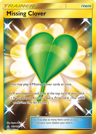Missing Clover (Secret Rare) 168 - Holofoil SM Ultra Prism - Secret Rare