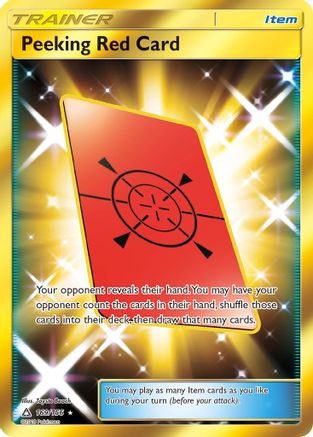 Peeking Red Card (Secret Rare) 169 - Holofoil SM Ultra Prism - Secret Rare
