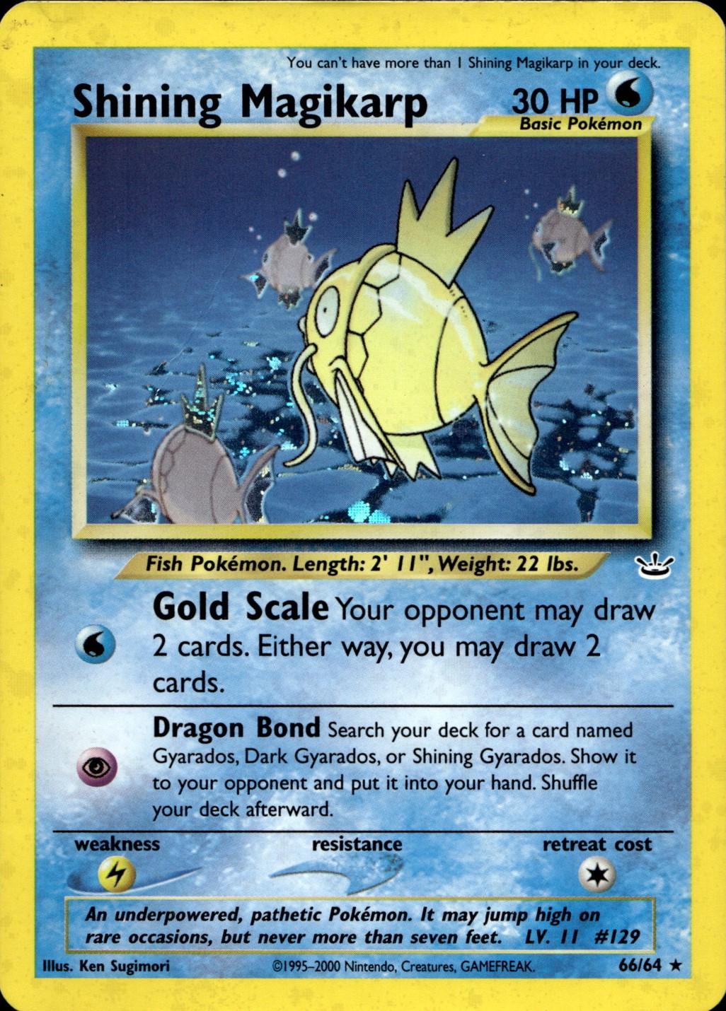Shining Magikarp 066 - Unlimited Holofoil Neo Revelation - Secret Rare