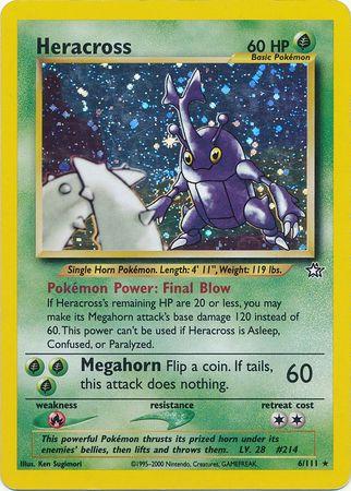 Heracross 006/111 - Unlimited Holofoil Neo Genesis - Holo Rare