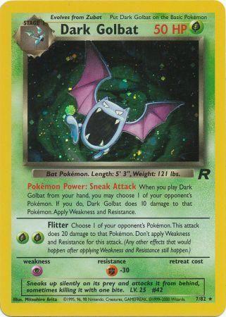 Dark Golbat (7) 007/82 - Unlimited Holofoil Team Rocket - Holo Rare