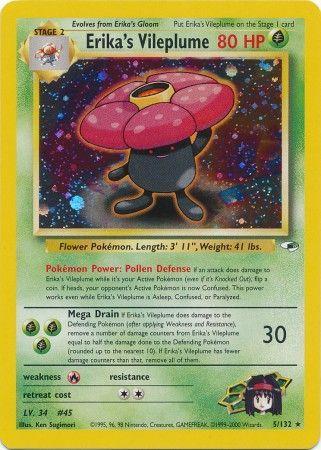 Erika's Vileplume 005/132 - Unlimited Holofoil Gym Heroes - Holo Rare