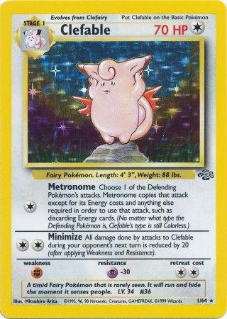 Clefable (1) 001/64 - Unlimited Holofoil Jungle - Holo Rare