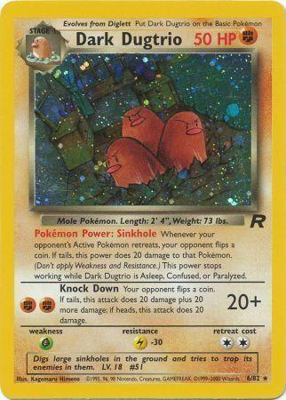 Dark Dugtrio (6) 006/82 - Unlimited Holofoil Team Rocket - Holo Rare