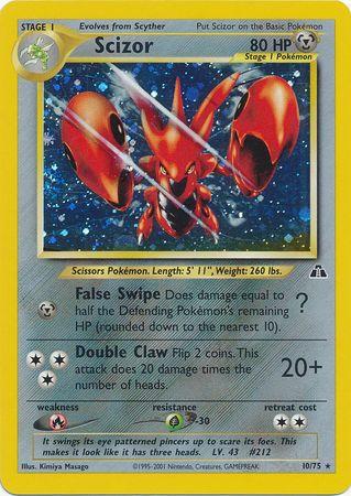 Scizor (10) 010/75 - Unlimited Holofoil Neo Discovery - Holo Rare