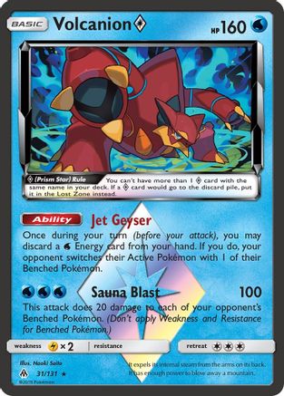 Volcanion Prism Star 031/131 - Holofoil SM Forbidden Light - Prism Rare