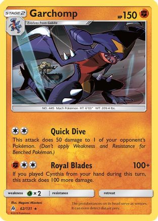 Garchomp 062/131 - Holofoil SM Forbidden Light - Holo Rare