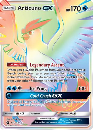Articuno GX (Secret) 171 - Holofoil SM Celestial Storm - Secret Rare