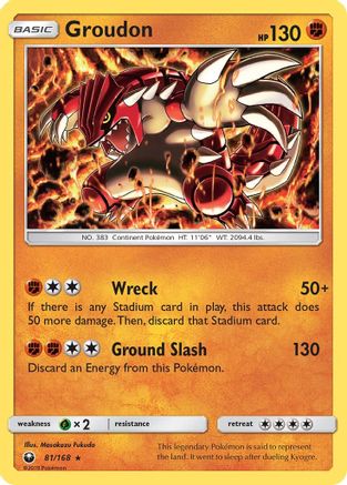 Groudon 081/168 - Reverse Holofoil SM Celestial Storm - Holo Rare