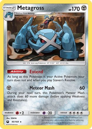 Metagross 095/168 - Reverse Holofoil SM Celestial Storm - Holo Rare