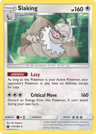 Slaking 115 - Holofoil SM Celestial Storm - Holo Rare