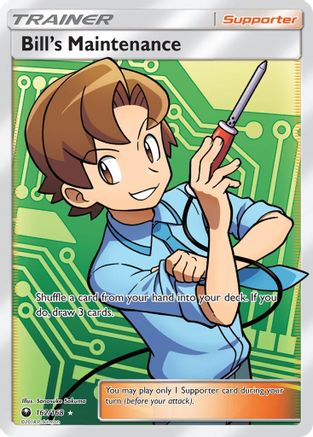 Bill's Maintenance (Full Art) 162 - Holofoil SM Celestial Storm - Ultra Rare