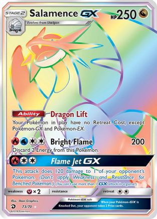 Salamence GX (Secret) 073 - Holofoil Dragon Majesty - Secret Rare