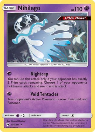 Nihilego 106/214 - Reverse Holofoil SM Lost Thunder - Holo Rare