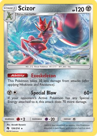 Scizor 126/214 - Reverse Holofoil SM Lost Thunder - Holo Rare