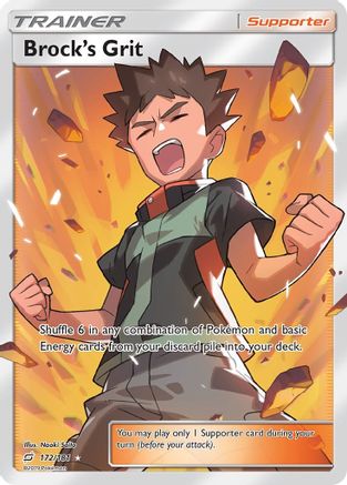 Brock's Grit (Full Art) 172 - Holofoil SM Team Up - Ultra Rare