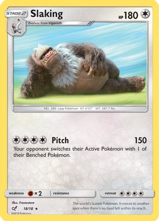 Slaking 018/18 - Holofoil Detective Pikachu - Rare