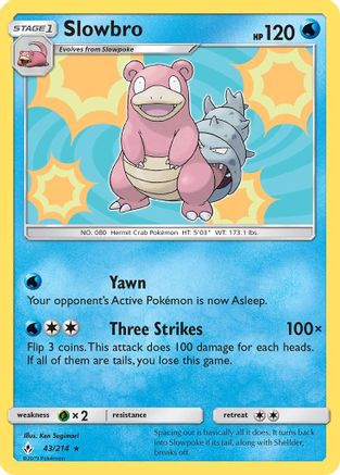 Slowbro 043/214 - Holofoil SM Unbroken Bonds - Holo Rare