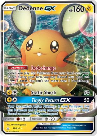 Dedenne GX 057/214 - Holofoil SM Unbroken Bonds - Ultra Rare