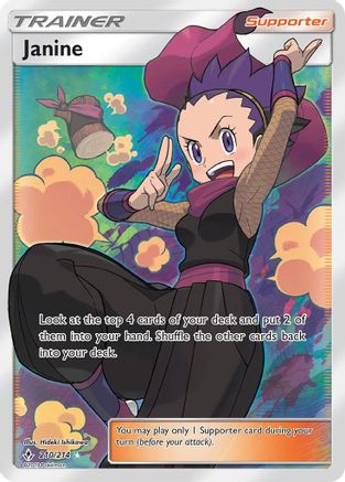 Janine (Full Art) 210 - Holofoil SM Unbroken Bonds - Ultra Rare