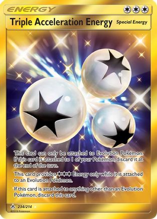 Triple Acceleration Energy (Secret) 234/214 - Holofoil SM Unbroken Bonds - Secret Rare