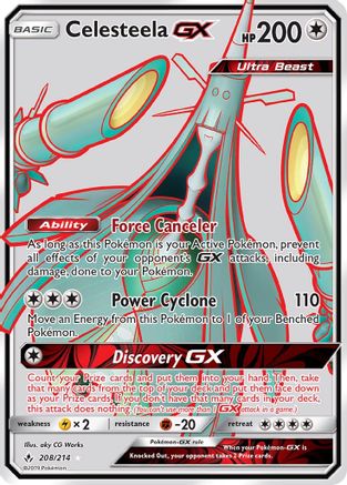 Celesteela GX (Full Art) 208 - Holofoil SM Unbroken Bonds - Ultra Rare