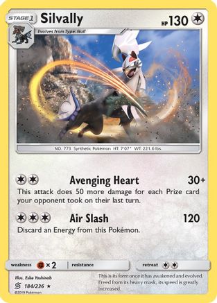Silvally 184/236 - Reverse Holofoil SM Unified Minds - Holo Rare