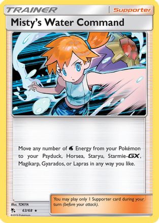 Misty's Water Command 063/68 - Holofoil Hidden Fates - Holo Rare