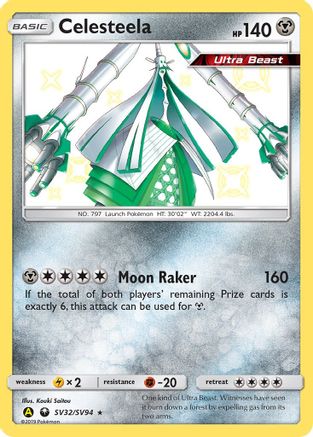 Celesteela SV32/SV94 - Holofoil Hidden Fates Shiny Vault - Shiny Holo Rare