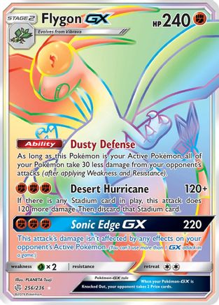 Flygon GX (Secret) 256 - Holofoil SM Cosmic Eclipse - Secret Rare