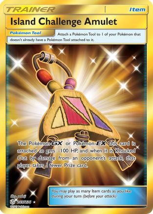 Island Challenge Amulet (Secret) 265 - Holofoil SM Cosmic Eclipse - Secret Rare