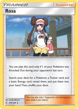 Rosa 204/236 - Reverse Holofoil SM Cosmic Eclipse - Holo Rare