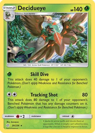 Decidueye 020/236 - Reverse Holofoil SM Cosmic Eclipse - Holo Rare