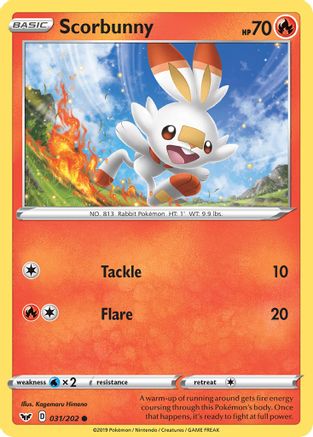 Scorbunny (031) 031/202 SWSH01 Sword & Shield Base Set - Common