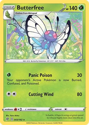 Butterfree 003/192 SWSH02 Rebel Clash - Rare