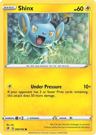 Shinx 060/192 - Reverse Holofoil SWSH02 Rebel Clash - Common