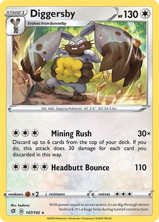 Diggersby 147 SWSH02 Rebel Clash - Rare